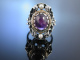 Trachtenset Collier Armband und Ring Silber 835 Amethyst Perlen