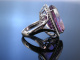 Funkelndes Highlight! Ring Weiss Gold 750 imposanter Amethyst Brillanten