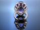 Funkelndes Highlight! Ring Weiss Gold 750 imposanter Amethyst Brillanten