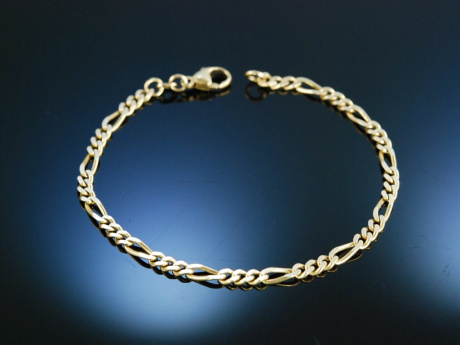 Klassisches Armband 14 Kt Gelbgold 585 Figaromuster