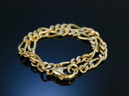 Klassisches Armband 14 Kt Gelbgold 585 Figaromuster