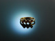 Red Dots! Granat Ring Trachtenring Gold 333 Vintage Garnet