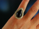 Black and sparkling! Vintage Ring um 1960 Gold 585 Onyx Tropfen Brillanten