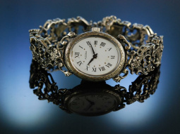 Trachten Armbanduhr Adora Silber 835 Salzburg um 1985