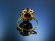 Rot funkelnder Granat Ring Gold 333 Vintage garnet ring