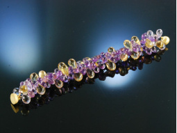 Pendeloque Armband Citrine und Amethyste Silber 925...