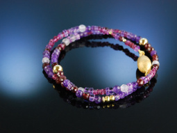 Fancy Violet! Armband Amethyst Turmalin Granat...