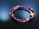 Fancy Violet! Armband Amethyst Turmalin Granat Ros&eacute;qaurz Silber vergoldet