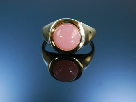 Feiner Pink Opal! Ring Gold 9 Kt England um 2005