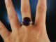 Moderner Ring Silber 925 vergoldet Amethyst satiniert