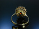 Grantring Trachtenring Gold 333 Ring Granat um 1950