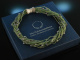 Green Mermaid Necklace! Collier Kette Serpentin Zucht Perlen 15 reihig Silber 925