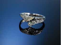 Diamant Ring Wei&szlig; Gold 585 Brillanten 0,385 ct M&uuml;nchen um 1990