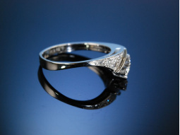 Diamant Ring Wei&szlig; Gold 585 Brillanten 0,385 ct...