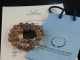 Grey and Orange! Statement Kette Grau Quarz Karneol Silber 925 satiniert