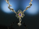 Trachten Collier Silber vergoldet Amethyst Salzburg um 1950