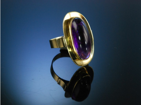 Sixties Vintage Ring Gold 333 Amethyst um 1960