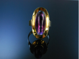 Sixties Vintage Ring Gold 333 Amethyst um 1960