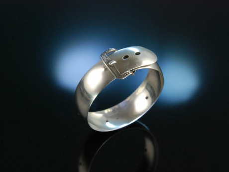 Armreif in Grtelform Silber 800 um 1930 signiert