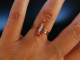 Antiker Ring mit Karneol Kamee Saatperlen Rot Gold 750 um 1860