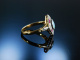 Schimmernder Opal! Opal Ring Rubine Diamanten Gold 750 Art Deco Stil