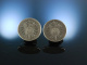 Paar Trachtenknöpfe Münzen Deutsches Reich Silber um 1900