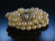 Exquisite Lange Akoya Zuchtperlenkette AAA Weißgold 585 Brillanten