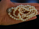 Exquisite Lange Akoya Zuchtperlenkette AAA Wei&szlig;gold 585 Brillanten