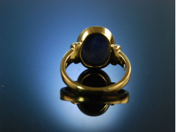 Massiver Ring Gold 750 Lapislazuli um 1996 