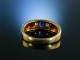 Exquisiter Bandring Gold 750 Saphir Rubine Brillanten 