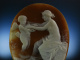 Große Muschelkamee ungefasst Venus mit ihrem Sohn Amor Rom um 1860