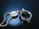 Collier und Ring Silber vergoldet Zucht Perlen Goldschmiedearbeit