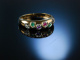 Verlobungs Ring Gold 375 Akronym DEAREST Diamanten Farbsteine England um 1990