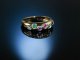Verlobungs Ring Gold 375 Akronym DEAREST Diamanten Farbsteine England um 1990