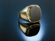 Herrenring Siegel Ring Wappenring Gold 333 Onyx um 1950