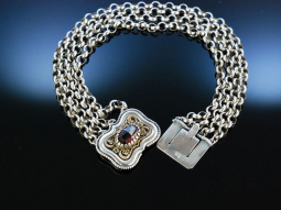 Trachten Armband &Ouml;sterreich um 1930 Silber Granat...