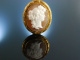 Exquisite Kamee Brosche England um 1830 Gold 750 Bacchantin