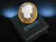 Exquisite Kamee Brosche England um 1830 Gold 750 Bacchantin