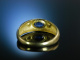 Klassischer Bandring Gold 333 feiner Saphir Diamanten 