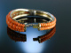 Italien um 1880! Antiker Armreif Lachs Koralle Silber vergoldet coral bracelet