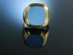 Siegelring Wappenring Herren Ring Gold 333 Lagen Achat