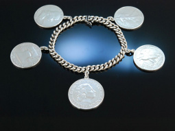 M&uuml;nz Armband Silber Half Dollars Gulden um 1965