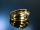 Exquisiter Ring Gold 750 Saphire Rubin Brillanten um 2005