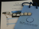 Norwegen um 1965! Elegantes Vintage Armband Silber 925 weies Email