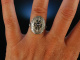 Exquisiter Trachten Ring Silber Granat Tegernsee um 1990