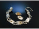 Schönes Trachten Set!  Armband und Ohrstecker Silber vergoldet Granate Blachian Tegernsee um 1950
