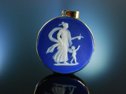 Antiker Wedgwood Anh&auml;nger Gold 585 Venus und Amor...