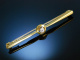 Antike Stab Nadel Brosche Gold 750 Altschliff Diamant 0,1 ct um 1910