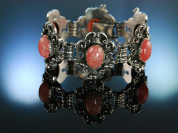 Trachten Armband Silber Rhodochrosit Blachian Tegernsee um 1950