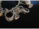 Charm Bracelet Bettelarmband Silber 22 Charms  England um 1960